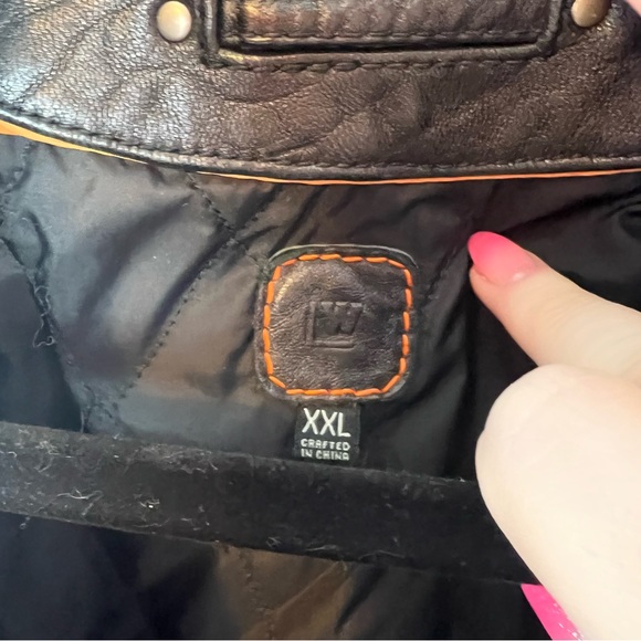 Wilsons Leather Black Genuine Leather Coat, size XXL - Picture 2 of 7